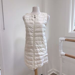 Moncler lightweight down vest size 0.  Pearl white color. EUC.